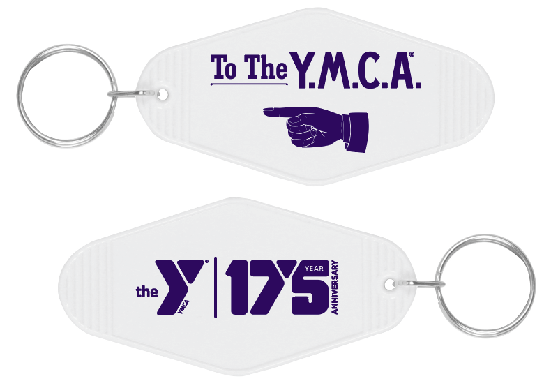 Retro 175th Anniversary Plastic Keychain