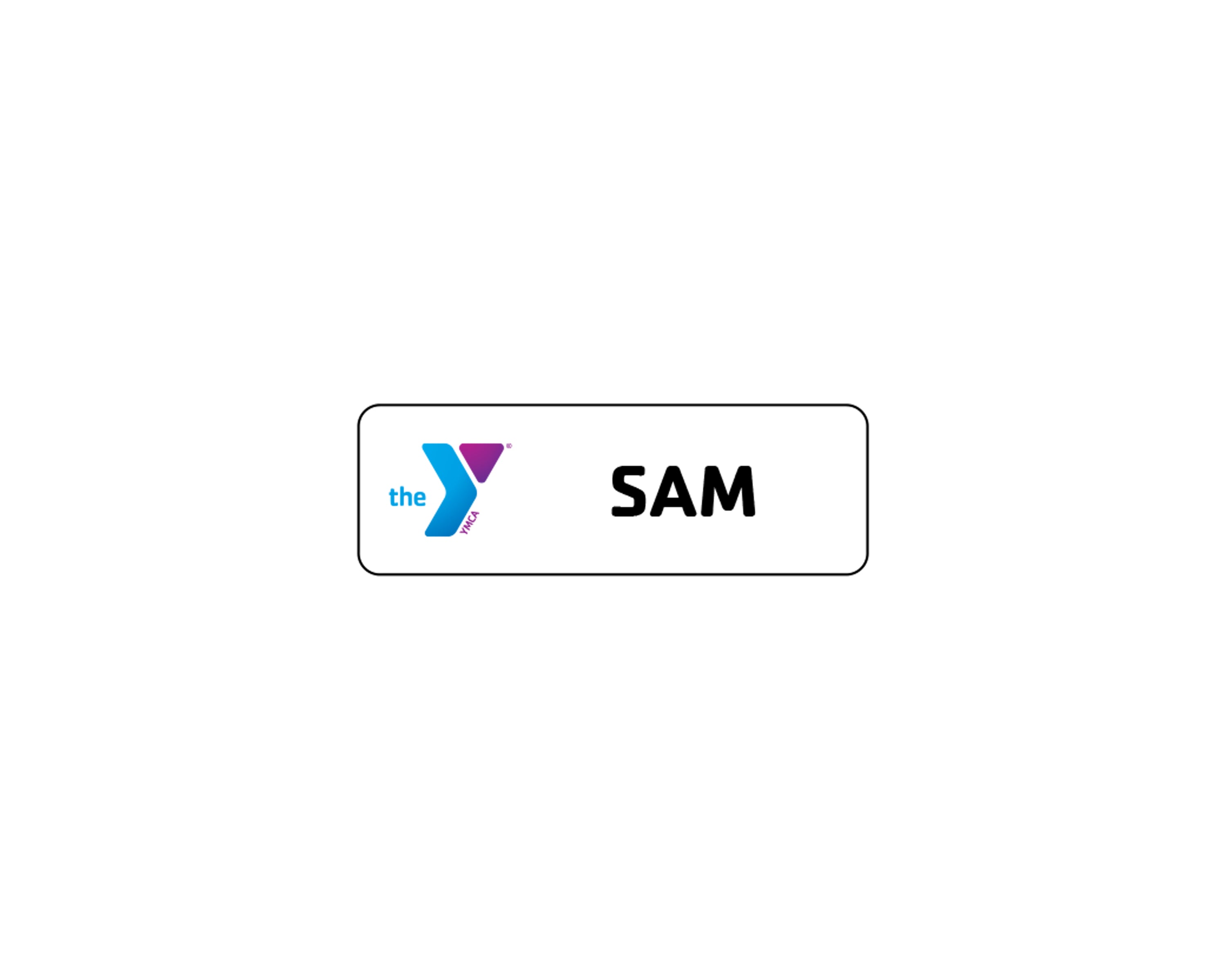 1 LINE Rectangle Badge (1"x3")